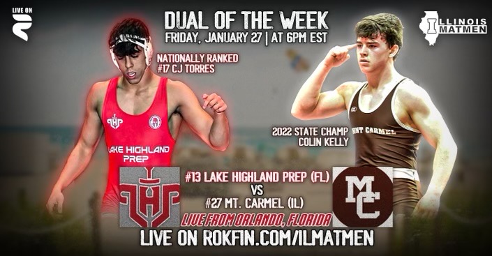 Dual of the Week Mt. Carmel Lake Highland Prep Illinois Matmen